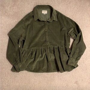 American Eagle Corduroy Button Down Shirt